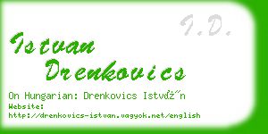 istvan drenkovics business card